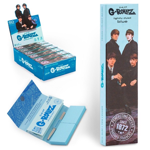 G-Rollz | &#039;London Take Over&#039; Blue - 50 KS Slim Papers + Tips (24 Booklets Display)