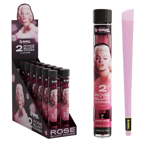 G-Rollz | 2x Pre-rolled Rose Blunts &quot;Fabulous Face&quot; (12 Pack Display, 24 Blunts)