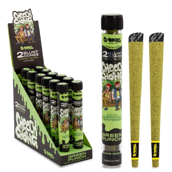G-Rollz | Cheech & Chong(TM) Terpene Infused Cones 'Green Punch' (12 Pack Display, 24 Cones)