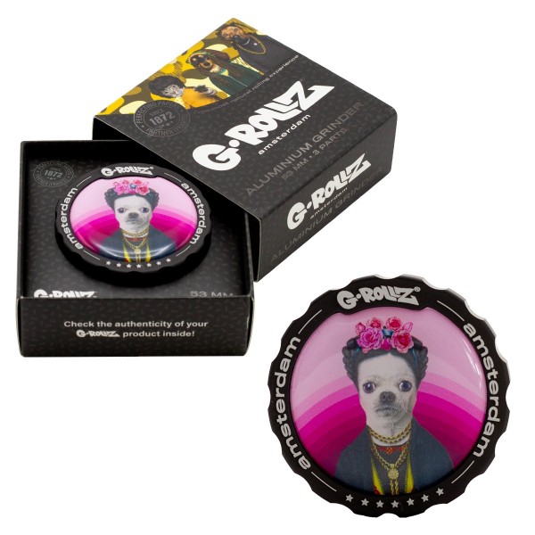 G-Rollz | Pets Rock &#039;Mexico&#039; 3part Grinder - 53mm - 6pc In Display