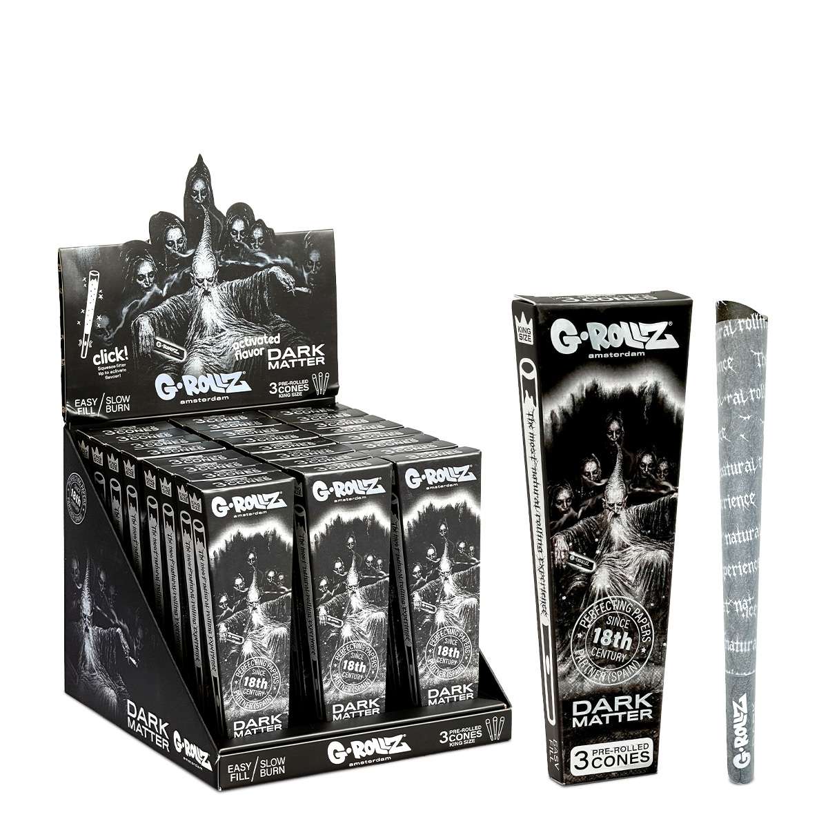 G-Rollz | 'Dark Matter' 3 Pop Cones (24 Pack Display) | Cones | G