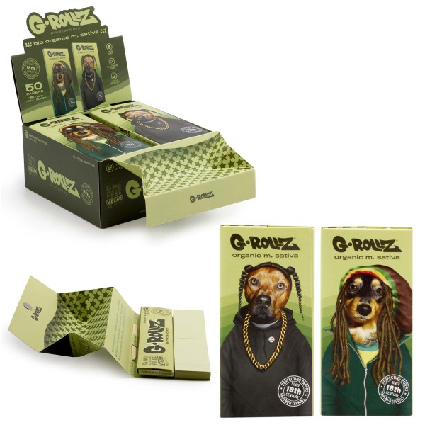 G-ROLLZ | 'Reggae Rap' - Medicago Sativa Extra Thin - 50 KS Papers + Tips & Tray