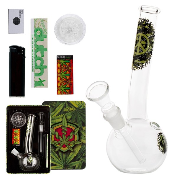 | Greenline Bong giftset with 1 x Bong - 1 x Grinder - 1 x lighter - 5 x screen -