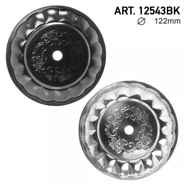 DUD Shisha | Ashplate- Black-Silver -22cm