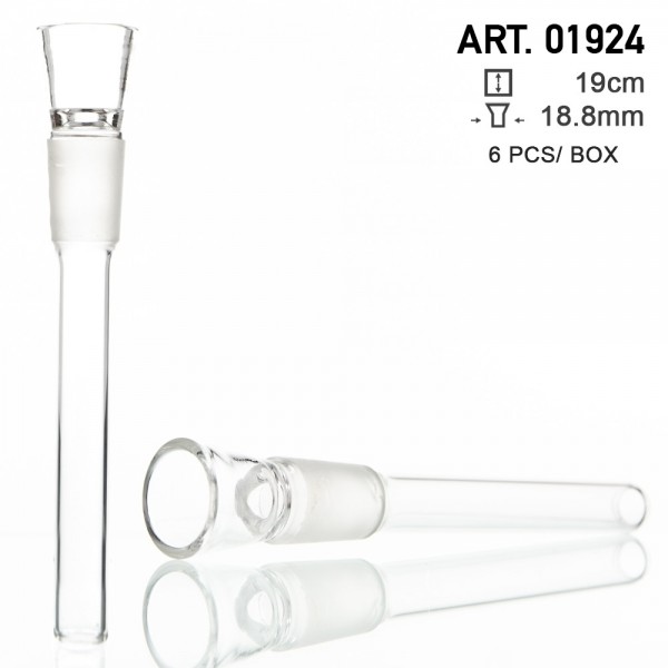 Amsterdam | Glass Chillum - SG:18.8mm- small hole- L:19cm- 6pcs in a display
