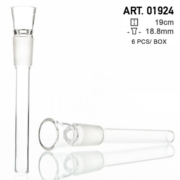 Amsterdam | Glass Chillum - SG:18.8mm- small hole- L:19cm- 6pcs in a display