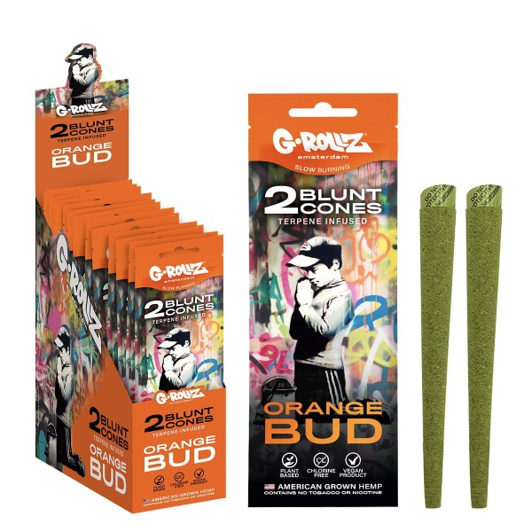 G-Rollz | Banksy&#039;s Graffiti - 2x &#039;Orange Bud&#039; Pre-Rolled CBD++ Hemp Wraps