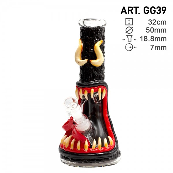 Grace Glass | Halloween Glowing Beaker Series H:32cm and the Ø:50mm - SG:18.8mm - 7mm thickness