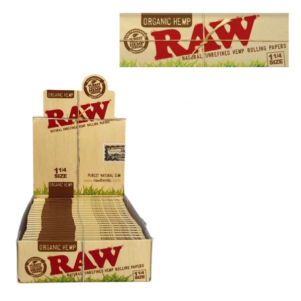 RAW Organic Hemp Quarter Size Papers (50 Booklets)