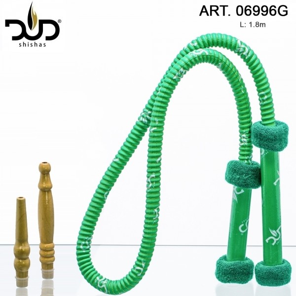 DUD Shisha | Hose Long Grip- Green- L: 1.8m