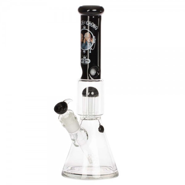 G-Rollz | Cheech &amp; Chong - 8-Arm Percolator Beaker Black H:40cm - Ø:50mm - SG:29.2mm