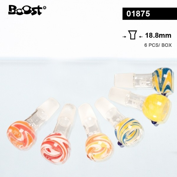 Boost | Mixed Colors Glass Bowls- SG:18.8mm- 6pcs in a display