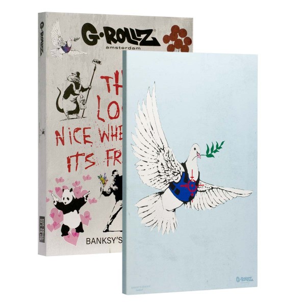 G-Rollz | Graffiti de Banksy - Toile BULLETPROOF DOVE (32x45x2cm)