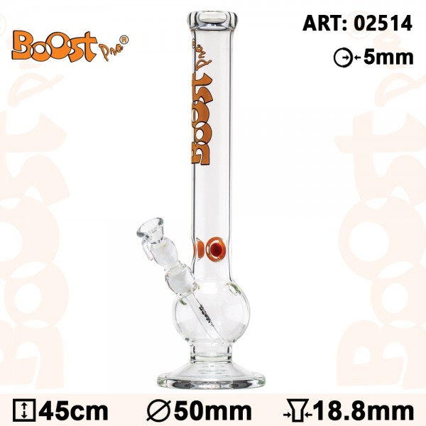 Boost Pro| Bouncer Bong- Orange- H:45cm- Ø:50mm- Socket:18.8mm- WT:5mm (circa)