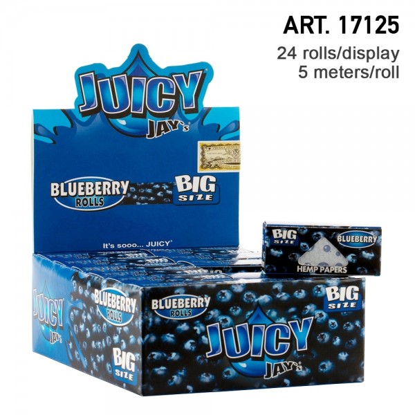 Juicy Jay's | Blueberry flavored Roll 5m - 24pcs in a display