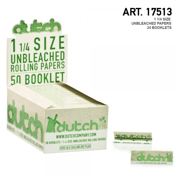 Dutch | 1-1/4 Size unbleached papers + TIPS - 24 booklets