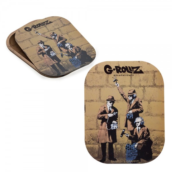 G-Rollz | Banksy&#039;s Graffiti &#039;Spy Booth&#039; Magnet Cover for Small Tray 18x14 cm