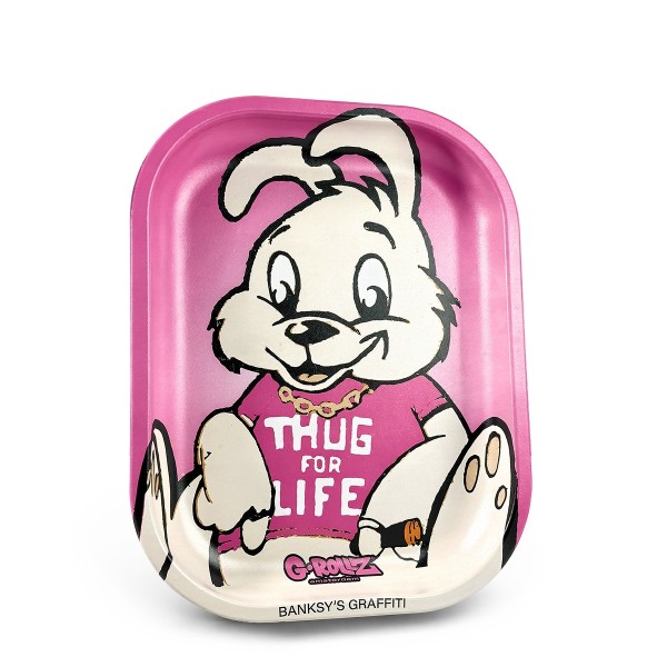 G-Rollz | Banksy's Graffiti 'Thug for Life' Small Tray 14x18 cm