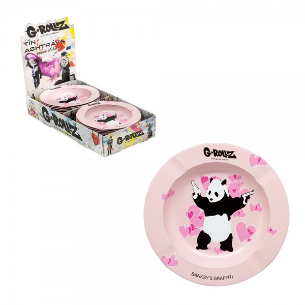 G-Rollz | Banksy's Graffiti Ashtrays 20pcs in Display - Dia: 13.5cm