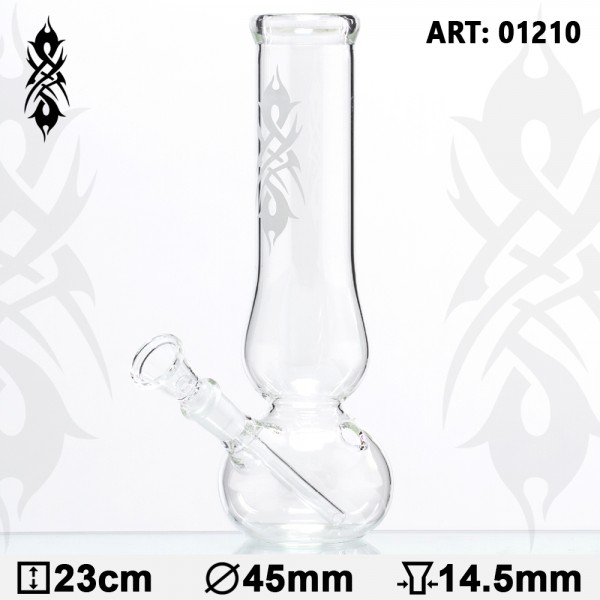 Tribal | Tattoo Glass Bong- H:23cm- Ø:45mm - Socket:14.5mm