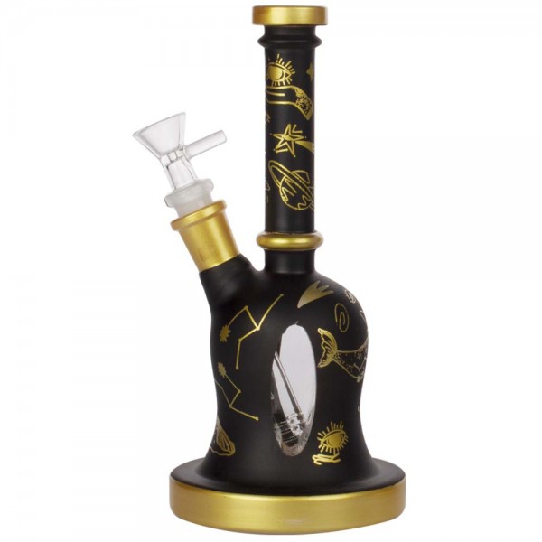 Amsterdam | Limited Edition Mixed Golden Round Base Bongs - H:22cm - SG:14.5mm