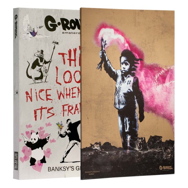 G-Rollz | Banksy&#039;s Graffiti - TORCH BOY Canvas (64x90x3cm)