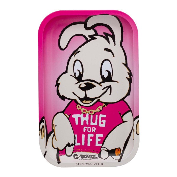 G-Rollz | Banksy&#039;s Graffiti &#039;Thug for Life&#039; Medium Tray 17.5 x 27.5 cm