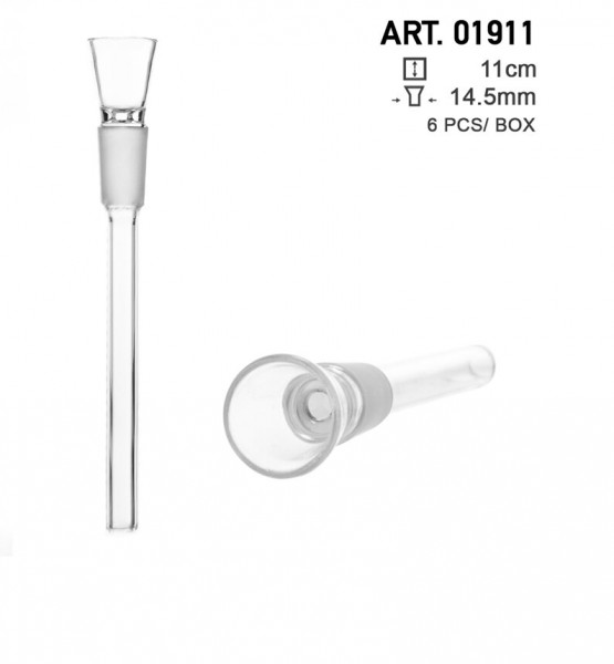 Amsterdam | Glass Chillum - Socket:14.5mm- small hole- L:11cm-6pcs/box
