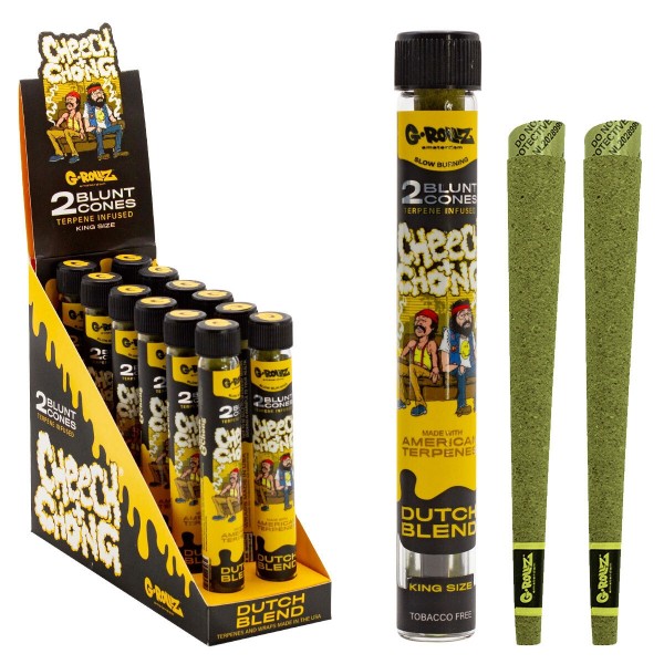 G-Rollz | Cheech & Chong(TM) Terpene Infused Cones 'Dutch Blend' (12 Pack Display, 24 Cones)