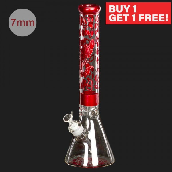 Amsterdam | Limited Edition Mixed Red Drops - H:40cm - Ø:50mm SG:18.8mm - 7mm thickness