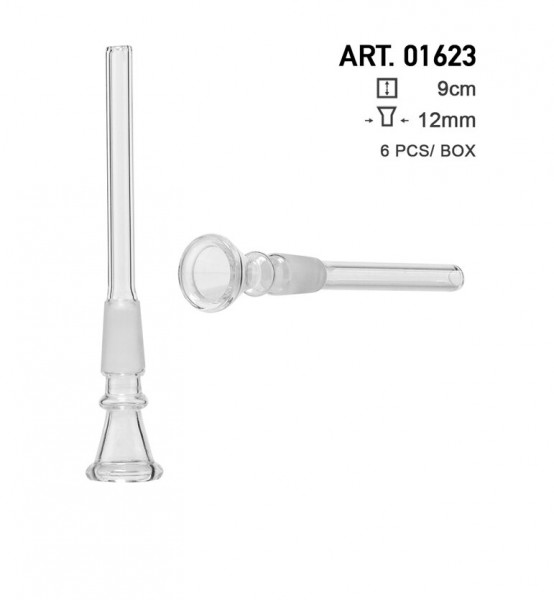 Amsterdam | Glass Chillum - SG:10mm - L: 9cm - Minimum Order 6pcs (For Micro Bong)