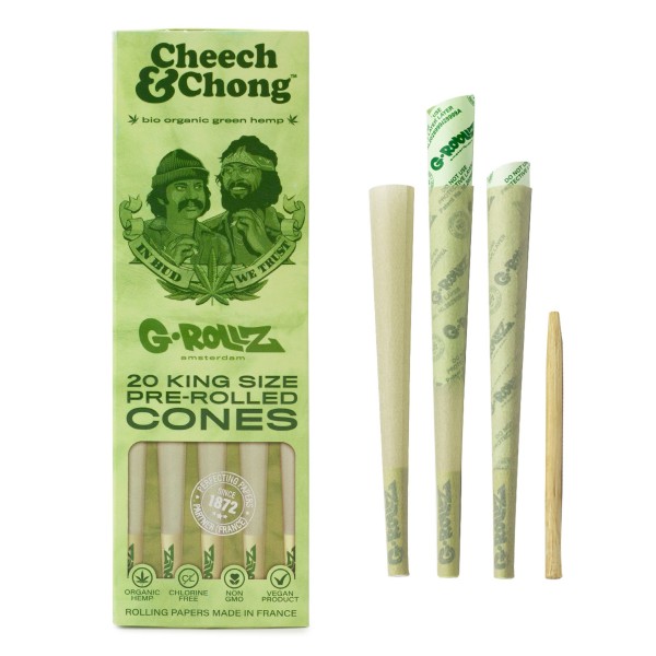 G-ROLLZ | Cheech &amp; Chong(TM) - Organic Green Hemp - 20 KS Cones