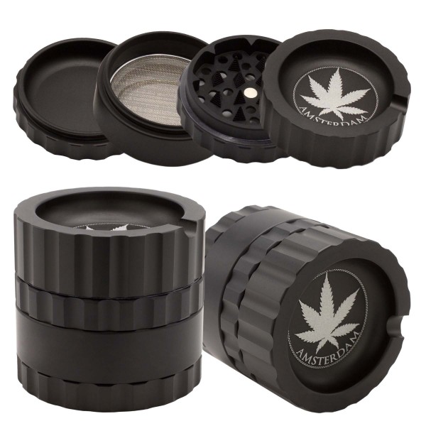 Amsterdam | Black Grinder - 4part- Ø:63mm - 6pcs/Display