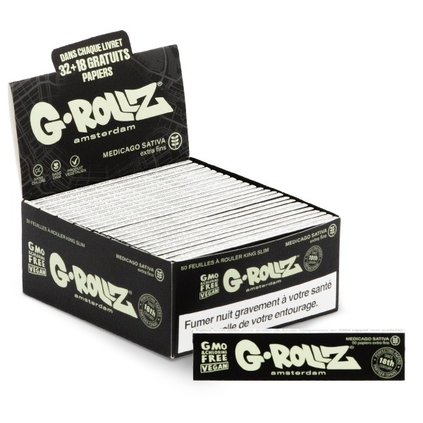 G-Rollz | 50 feuilles King Size Slim (50 carnets/boîte)
