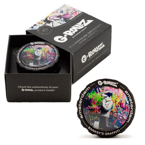 G-Rollz | Banksy Graffiti &#039;Church of Graffiti&#039; 4part Grinder - 53mm - 6pc In Display