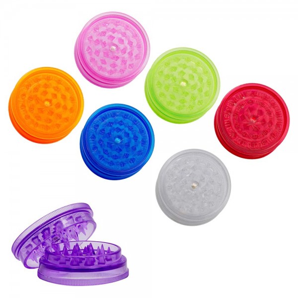 Grinder Plastic Amsterdam- 2part-Ø:60mm-48pcs/box-mix of colors