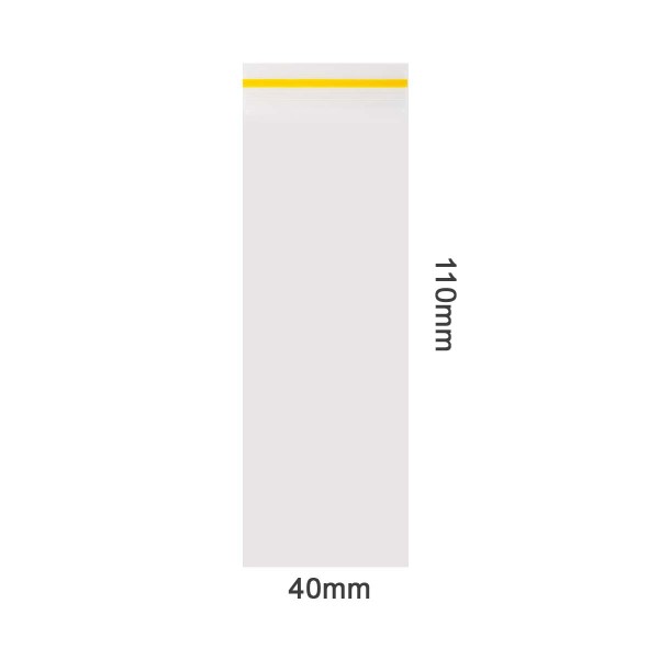 Amsterdam | Zipper Bags 40mm x 110mm 50µ (MU) Yellow 1000pcs in a display