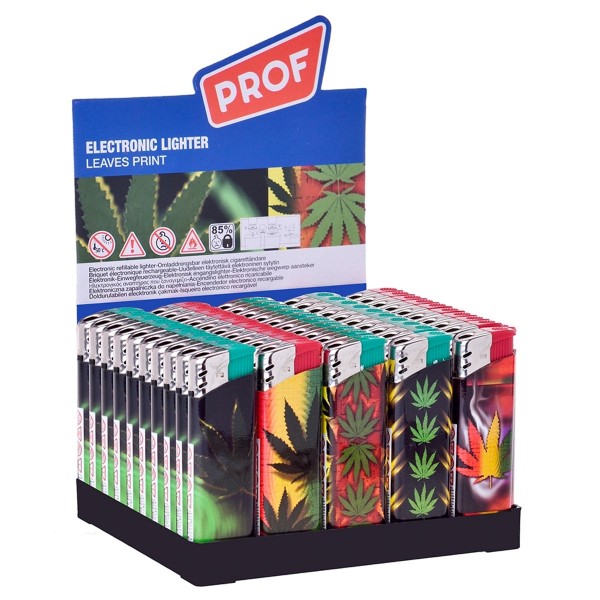 Prof | Rasta Leaf lighters 50 pcs in a display
