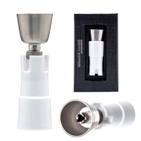 GG | Titanium Ceramic large domeless nail with ceramic connector. SG: 18.8mm/14.5mm (female)