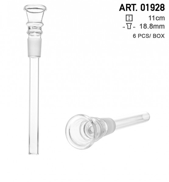 Amsterdam | Glass Chillum -SG:18.8mm- small hole- L:11cm -6pcs/box