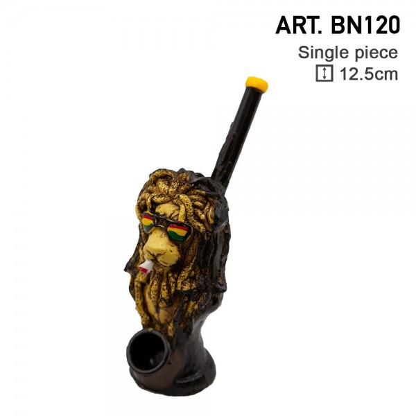Amsterdam | Rasta Lion Pipe L:12,5cm with the pipe hole of 3mm