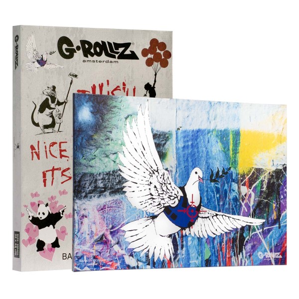 G-Rollz | Banksy&#039;s Graffiti - BULLETPROOF DOVE Canvas (90x64x3cm)