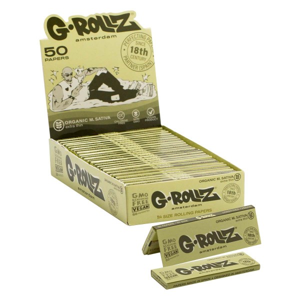 G-ROLLZ | Medicago Sativa Extra Thin - 50 '1¼' Papers (25 Booklets Display)