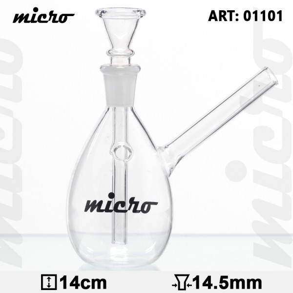 Micro | Glass Bong - H:14cm - Socket:14.5mm